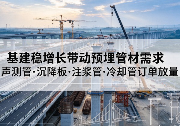 岳西基建稳增长带动预埋监测管材需求，声测管、沉降板、注浆管订单持续放量