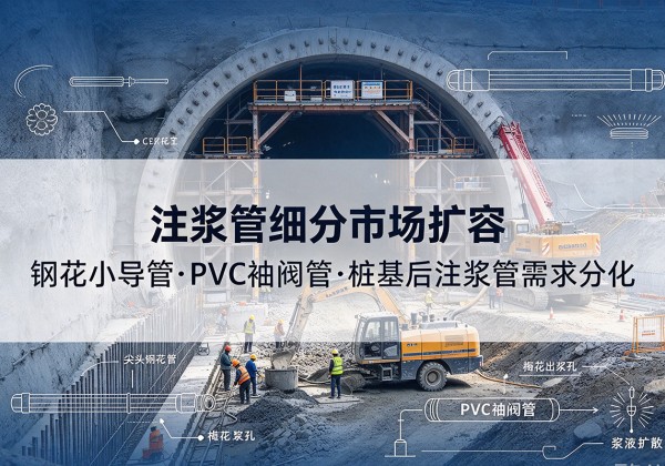 岳西注浆管细分市场扩容，隧道钢花小导管、PVC 袖阀管、桩基后注浆管需求分化